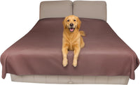 Thin Reversible Waterproof Protective Bed Cover, for Pets - King 96 x 100 inch / Brown