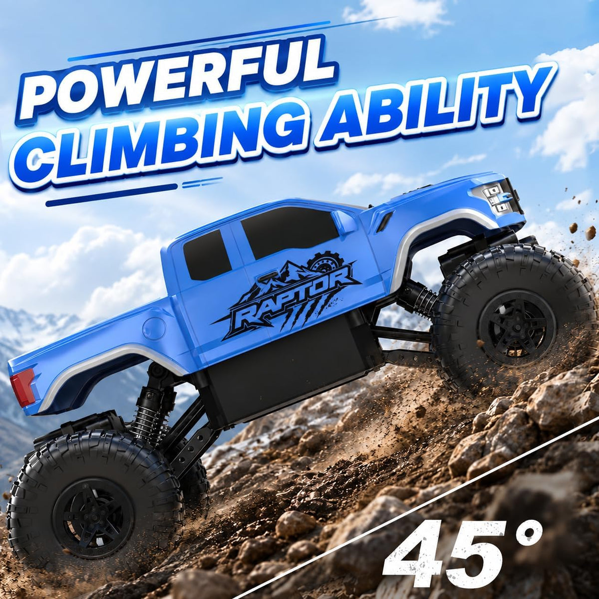 DOUBLE E RC Monster Truck - Blue - image 4
