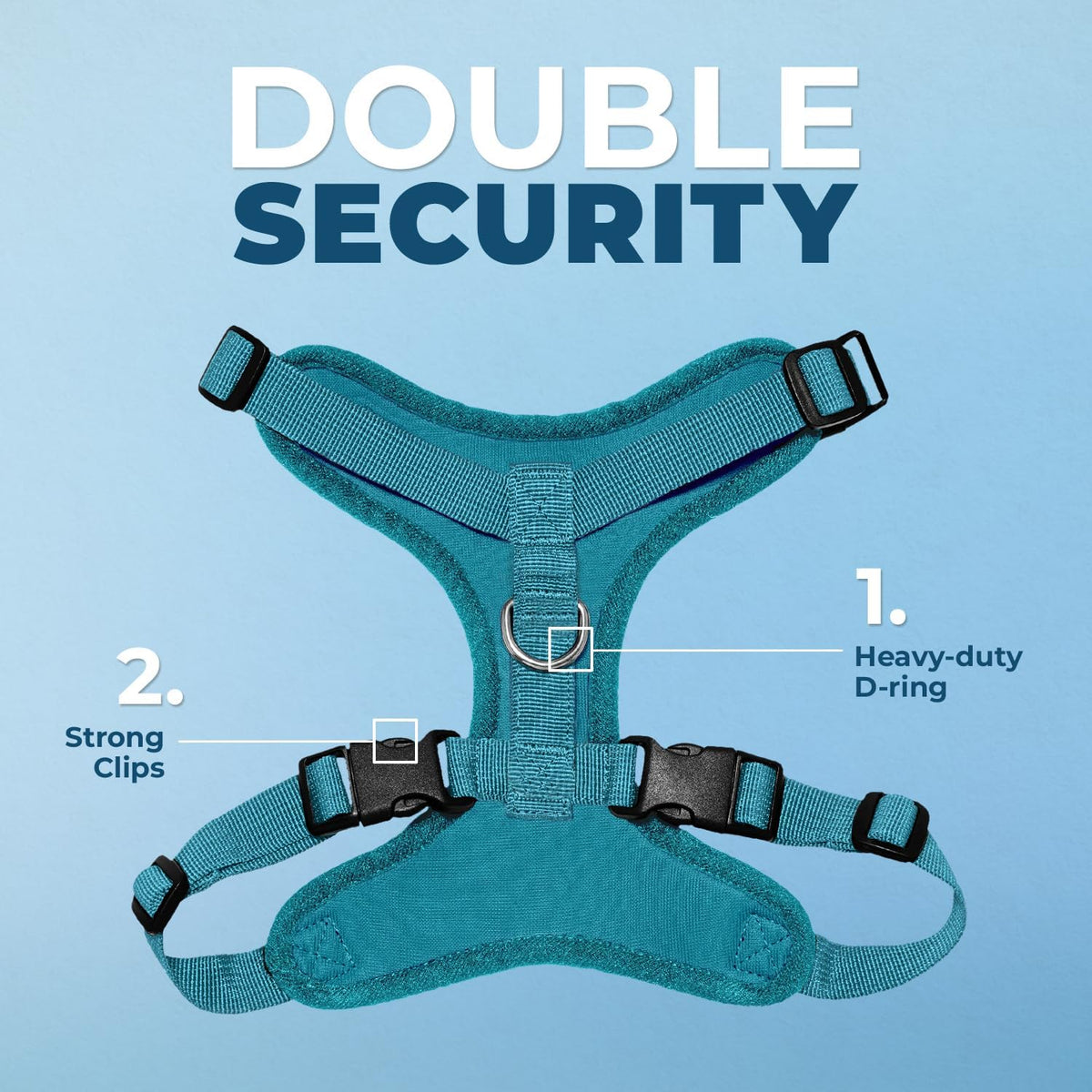 Voyager Step-in Lock Dog Harness, Pink - Harness (Turquoise) / XL (Chest: 23 - 28") - image 2