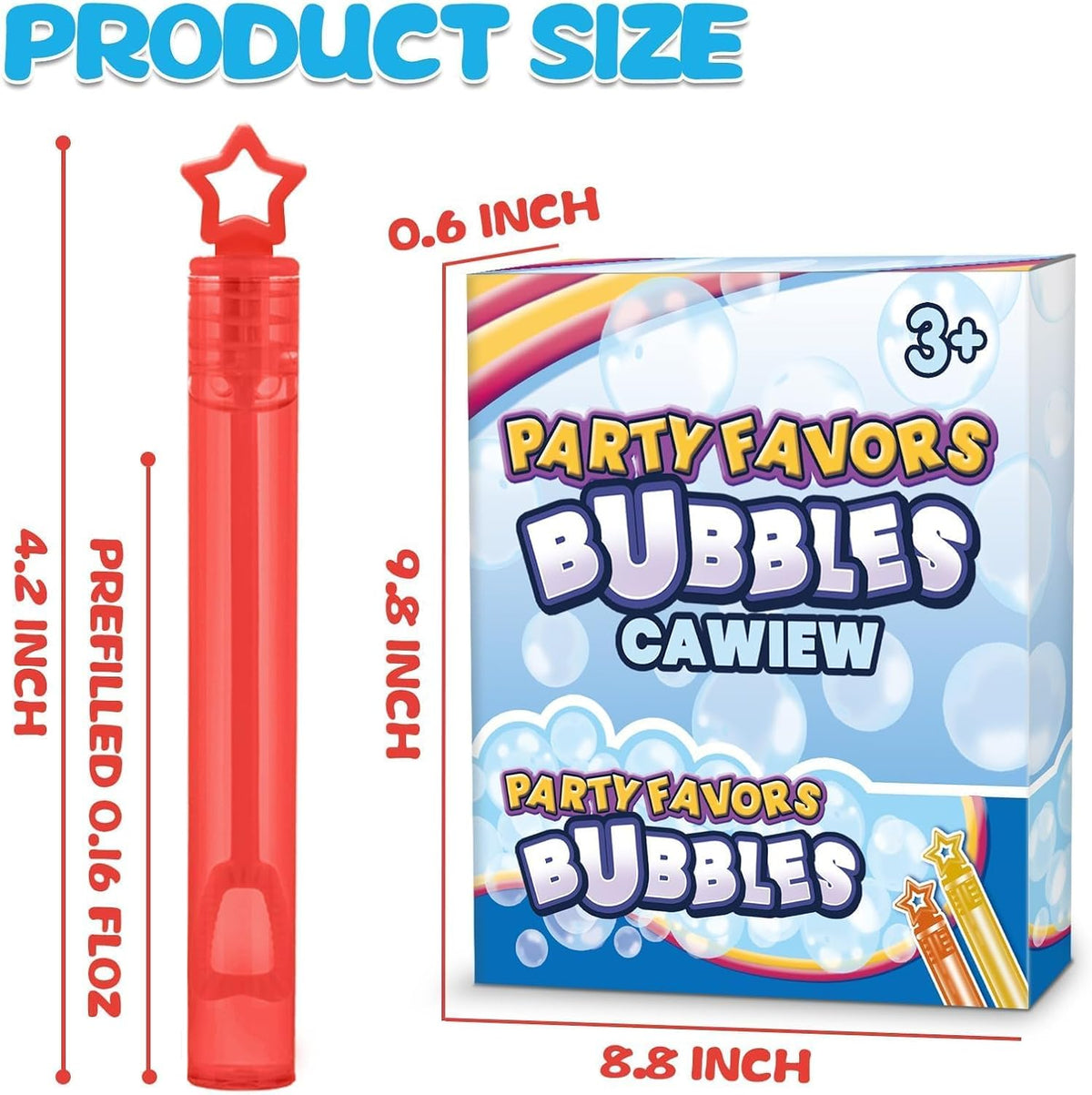 32 Pcs 8 Colors Neon Mini Star Bubble Wand - bubble set - image 2