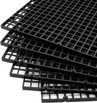 Aquarium Fish Tank Bottom Isolation 8 Pcs, Plastic Egg Crate – Essentials for Fish - S 8pcs Black - image 3