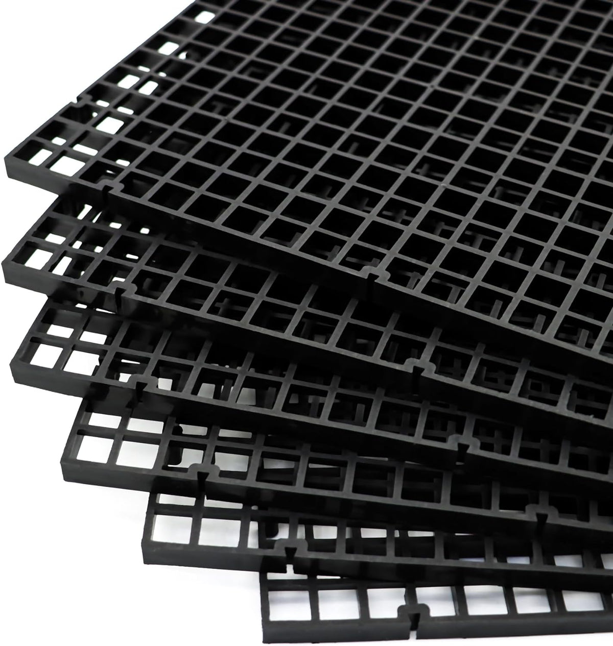 12 Pcs Aquarium Fish Tank Divider Plastic Egg Crate, L – Essentials for Fish - L 24pcs Black - image 3