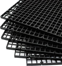 Aquarium Fish Tank Divider Plastic Egg Crate Filter Bottom Tray - S 6pcs Black - image 4