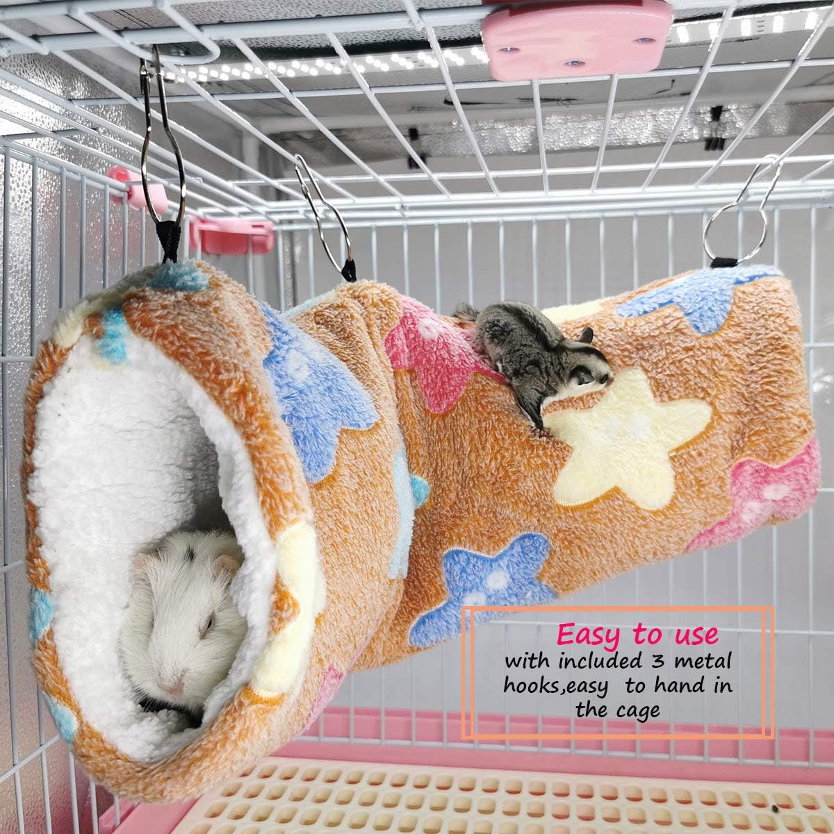 LEFTSTARER Guinea Pig Accessories Sugar Glider Cage Accessories - brown-star / Star - image 3