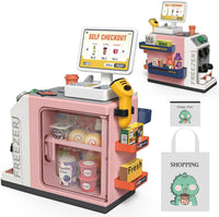 Kids Cash Register Playset, Calculator, Scanner, Ages 3+ - New Pink