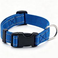 Dog Collar for Small Medium Dogs with Buckle - Dark Blue / Large