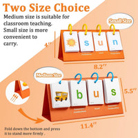 Alened phonics flash cards with CVC word builder panel, rings and picture cards - view 7