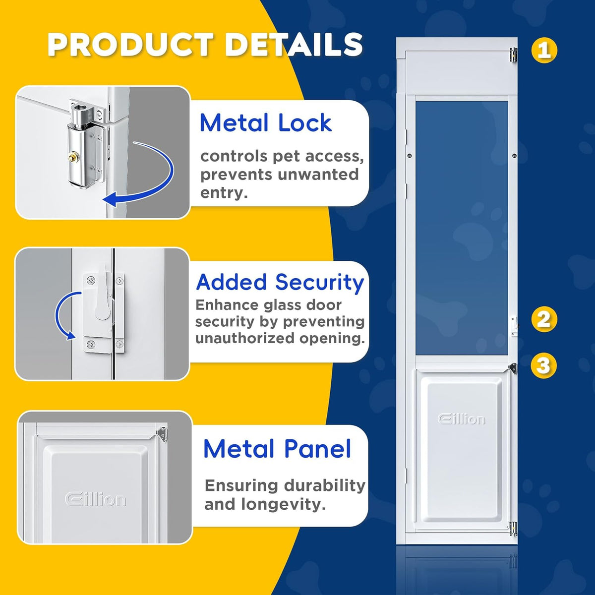 Large Dog Door for Sliding Glass Door - 81" Sliding Door / Xlarge - 1 Flap - image 4