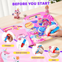 JoyCat Farm Water Coloring Book for Toddler Kids, 13 Pages - Unicorn - image 2