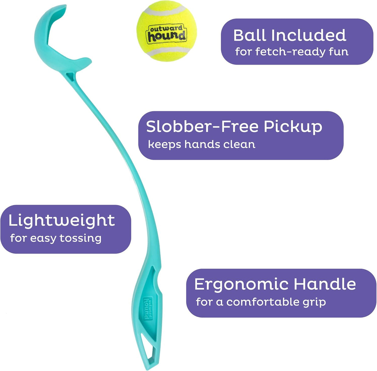 Outward Hound FlyFetch Launch-A-Ball Dog Ball Launcher Toy - Launch A Ball (Medium) - image 3