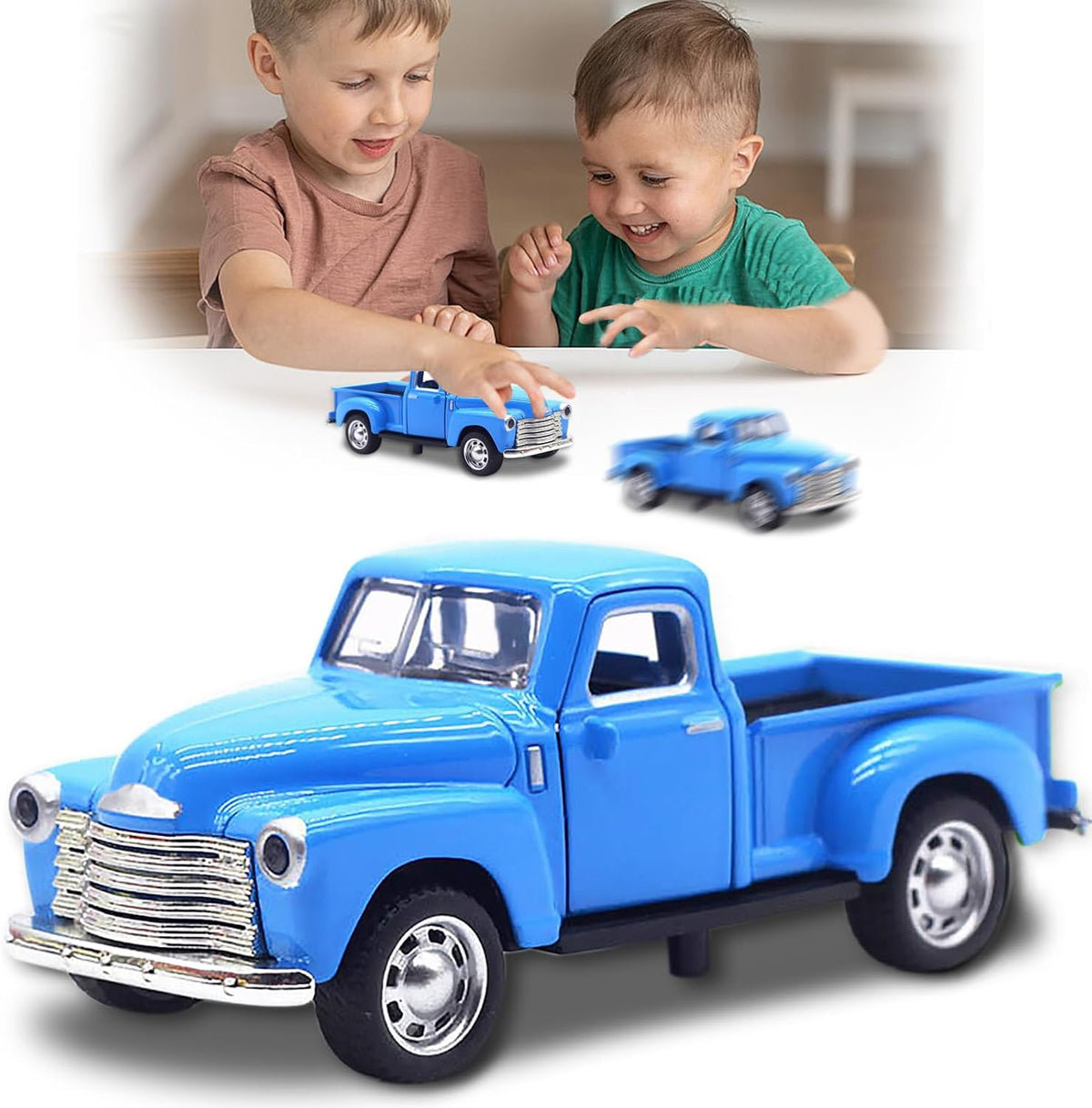 Little Blue Truck Toy,1:32 Pull Back Cars Toy for Kids Boys Girls – Fun for Kids & Family - Blue