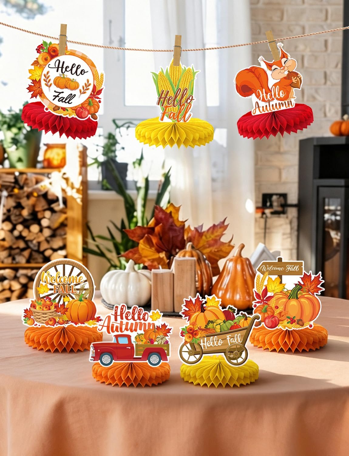 Halloween Table Decorations - 9 PCS Fall - image 2