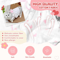 Dog Dresses for Small Dogs Girl Female Dog Cat Clothes Dress Cute - Light Pink & Black / X-small (Suggest 2.5-4.5 Lbs) - image 2