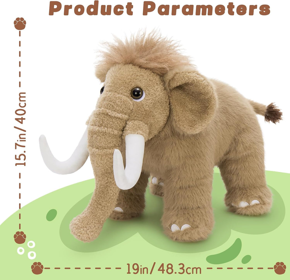 BENINY 31 Inch Giant Bunny Stuffed Animal - Mammoth 16in - image 3