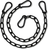 2 Pack Hanging Swing Chain with 4 Carabiners 25in, Swing Chairs - Black / 25in×2pcs