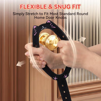 TGIOW Cat Door Latch with Stabilizer, Keep Door Open 2.5-6.5" - 1pcs-black - image 2