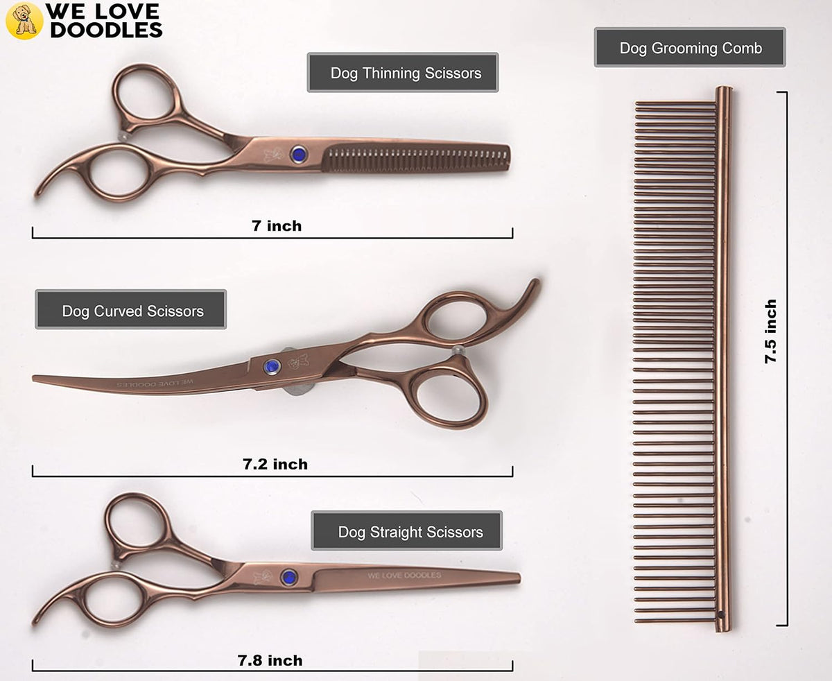 Dog Grooming Scissors Kit, Curved - Medium - image 3