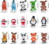 EEOCWF Christmas wind up toys for kids, 15 clockwork Santa, snowman and penguin figures - view 3