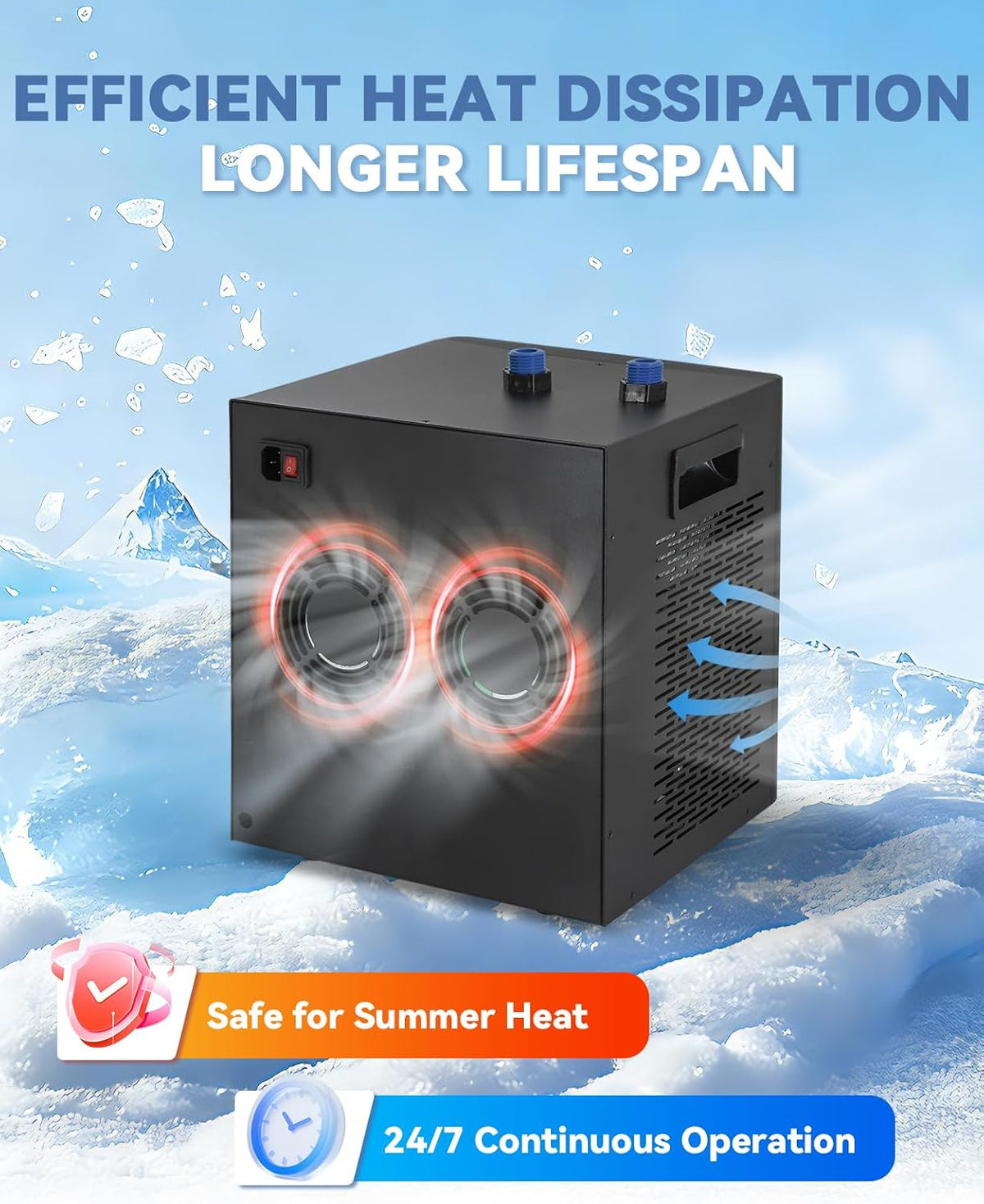 Poafamx 1/3 HP Aquarium Chiller - 79GAL - image 4