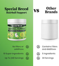 Hairball Support for Cats - 10 Super Ingredients for Hairball Relief, Digestive Support & Healthy Skin - No Fillers - Psyllium, Pumpkin, Omega-3s & More - 240 Scoops
