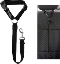 Pet Dog Cat Seat Belts, Car Headrest Restraint Adjustable Safety Leads Vehicle Seatbelt Harness 1 - 1 Pack / Black