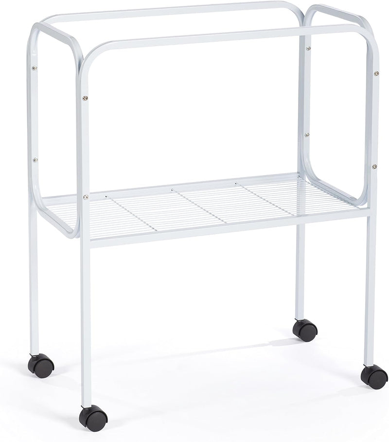 Prevue Pet Products Bird Cage Stand with Shelf Toys, S - White / 19.0"L x 19.0"W x 27.0"H