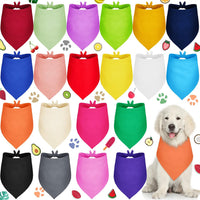Saintrygo 20 Pcs Plain Dog Bandana Bulk for Puppy Dog - 25 x 17 x 17 Inches