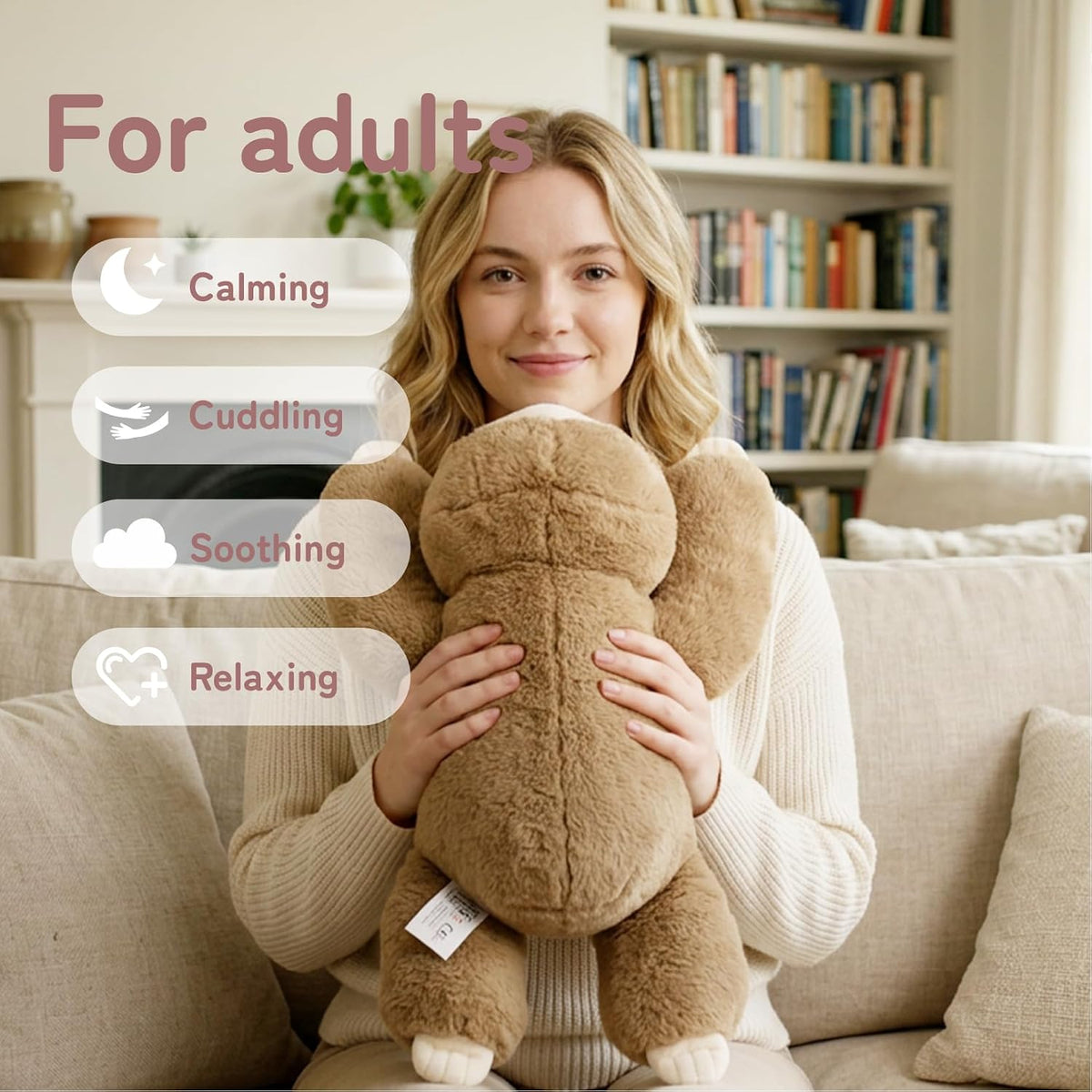 Niuniu Daddy Weighted Stuffed Animals - 5.0 Pounds / Sloth-gift Box / Gift Box Set - image 4