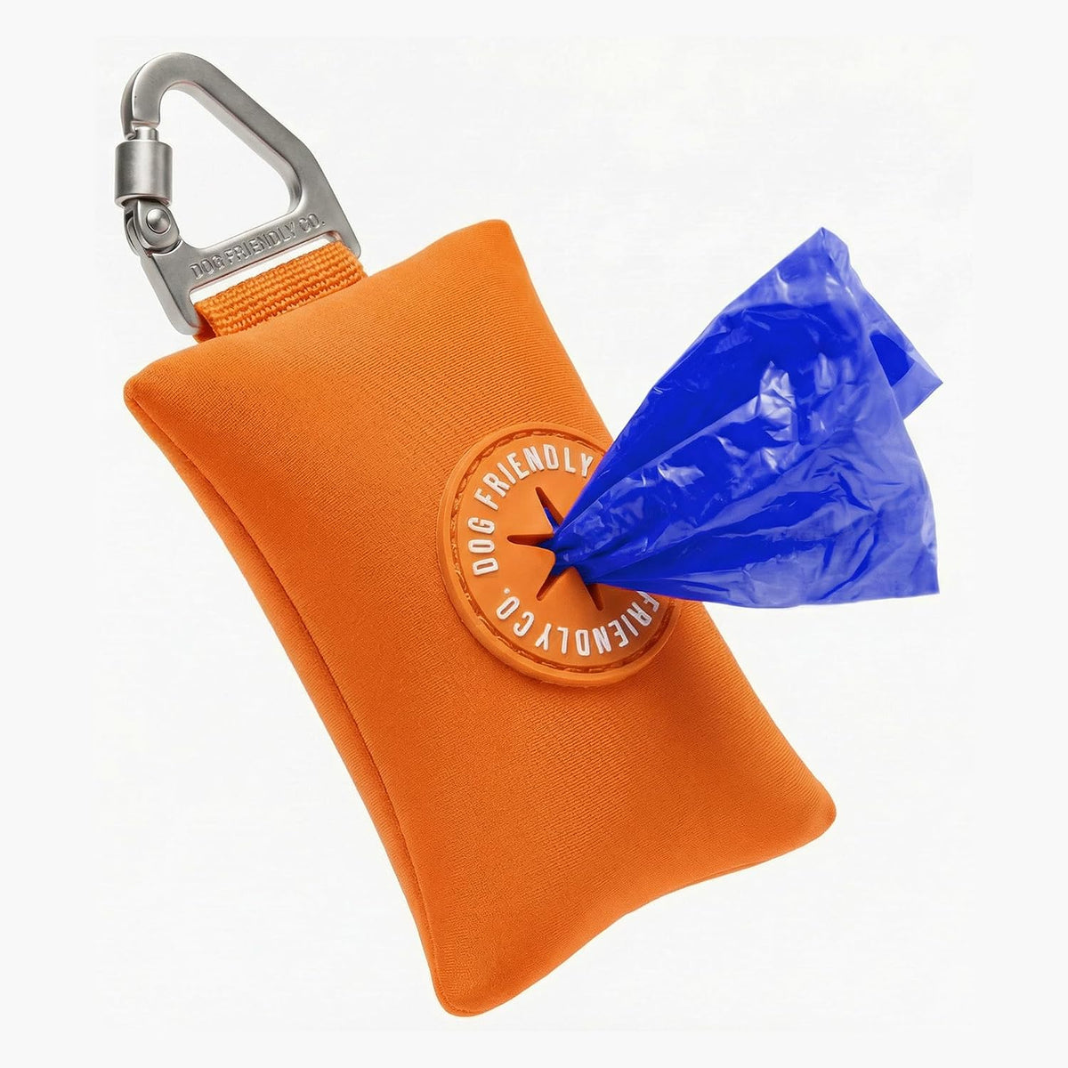 Dog Friendly Co. Poop Bag Holder for Leash, Dog Waste Bag – Essentials for Dogs - Hi-Vis Orange