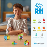 PLUS 240 Piece Glow in the Dark Mix, Mini Waffle Blocks - Celebration Mix Play Tube - image 2