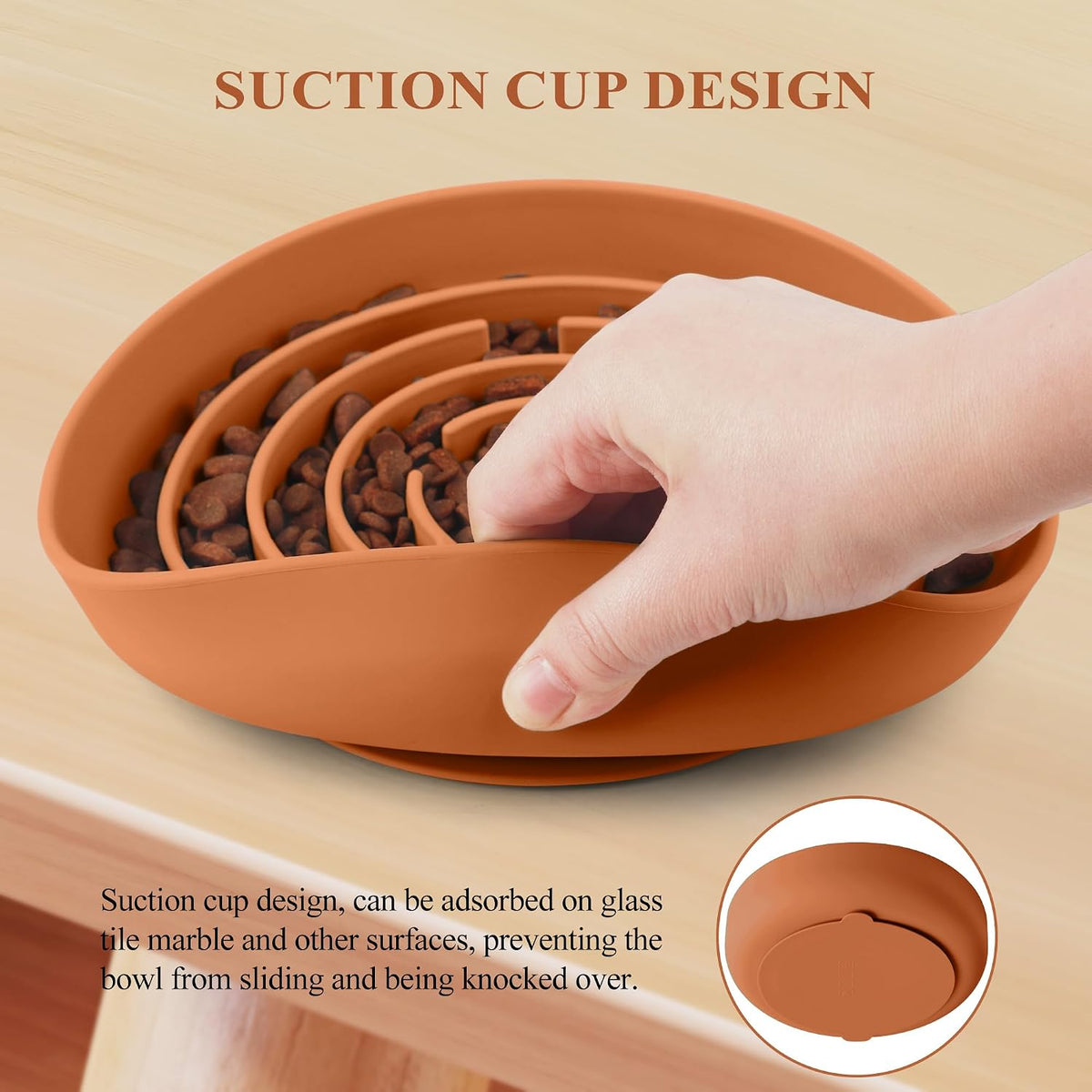 Coomazy Extra Large Slow Feeder Bowl - Orange / L - image 3