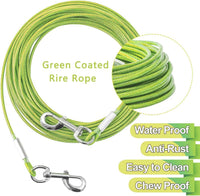 10/15/20/25FT Dog Tie Out Cable - Green / 125Ibs 10ft - image 4