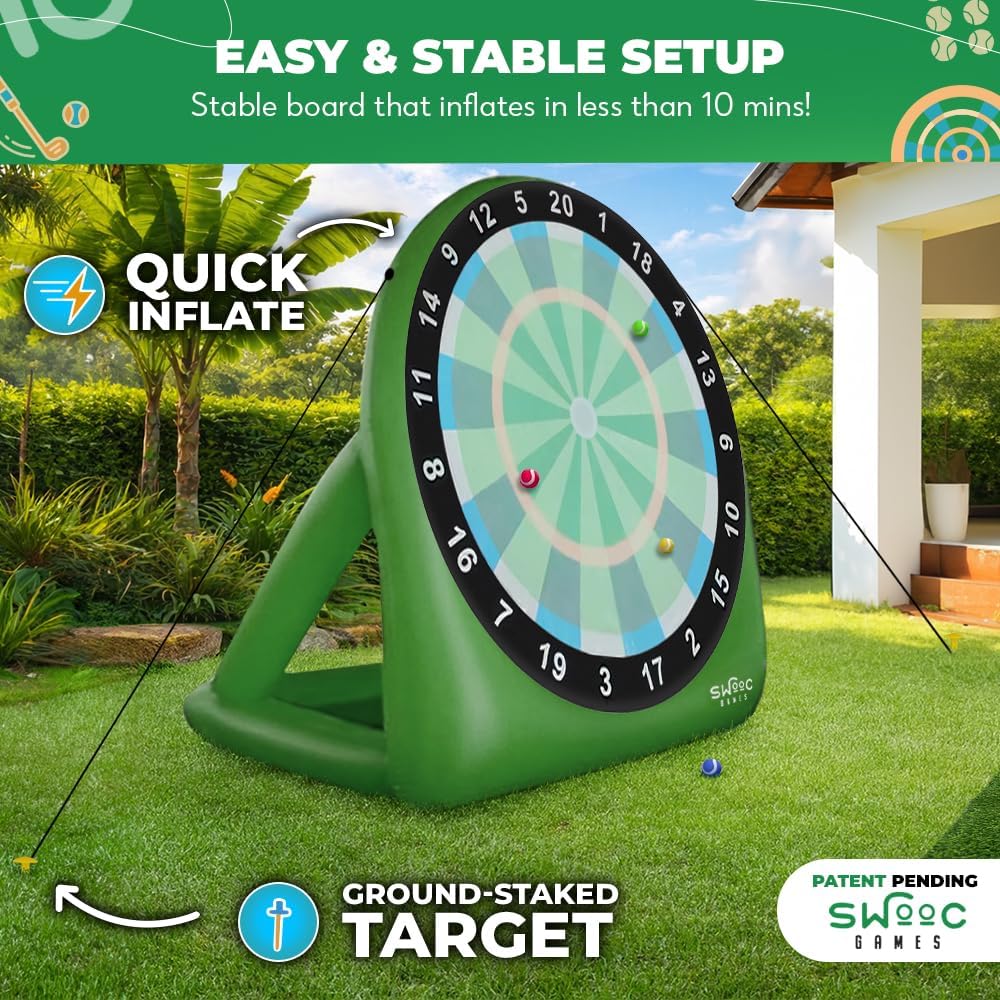 Swooc Bull Chipper giant inflatable golf darts board for backyard play - view 7