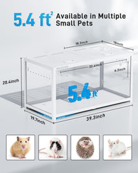 BUCATSTATE Hamster Cage 3.0, Large Hamster Enclosure – Essentials for Small Pets - 39.3"L x 19.7"W x 20.4"H / White - image 2