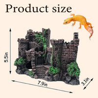 Tank Accessories for Bearded Dragon Include Resin Classical Castle - image 3