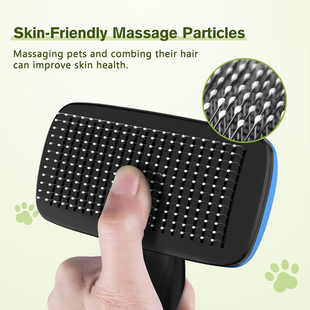 Pecute Skin Friendly Self-Cleaning Slicker Brush for Dog & Cat - Small / Blue - image 4