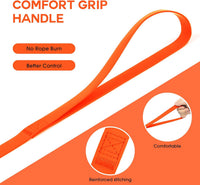 Wolfone Waterproof Dog Leash 10FT Long Line Training Leash for Dogs – Essentials for Dogs - 50ft x 0.75 IN / Orange - image 3