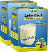 Tetra Whisper EX Carbon Large Round Filter Cartridges - 4-Count (Pack of 2) / medium