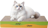 Cat Scratching Board, Corrugate Cat Scratcher for Indoor Cats with Catnip, Cat Scratch Pad with Scratch Textures Design, Cardboard Cat Scratcher with Double-Sided Usability