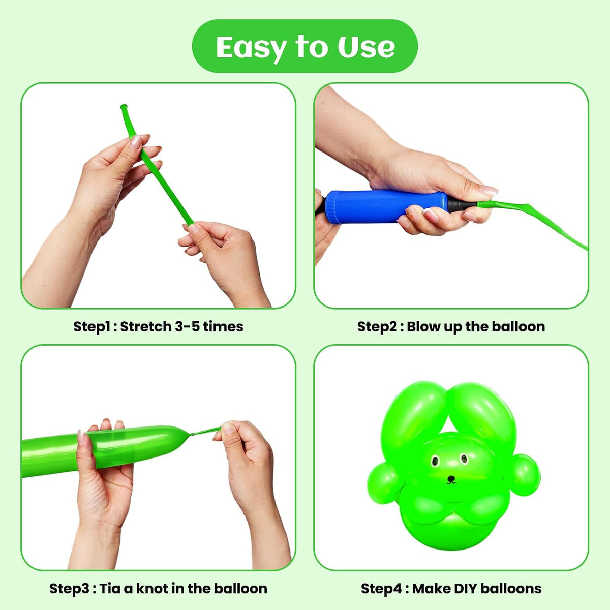 260 Clear Long Balloons for Animals - Multi - image 4