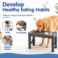 XIAZ Elevated Dog Bowls Large Breed Raised Dogs Bowl Stand - D-Grey / Basic - image 4