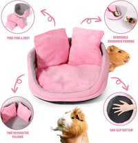Guinea Pig Hideout, Guinea Pig Bed - Pink Couch - image 3