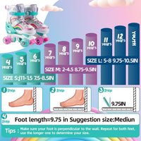SHDSL pink rainbow light up adjustable roller skates for girls - view 34