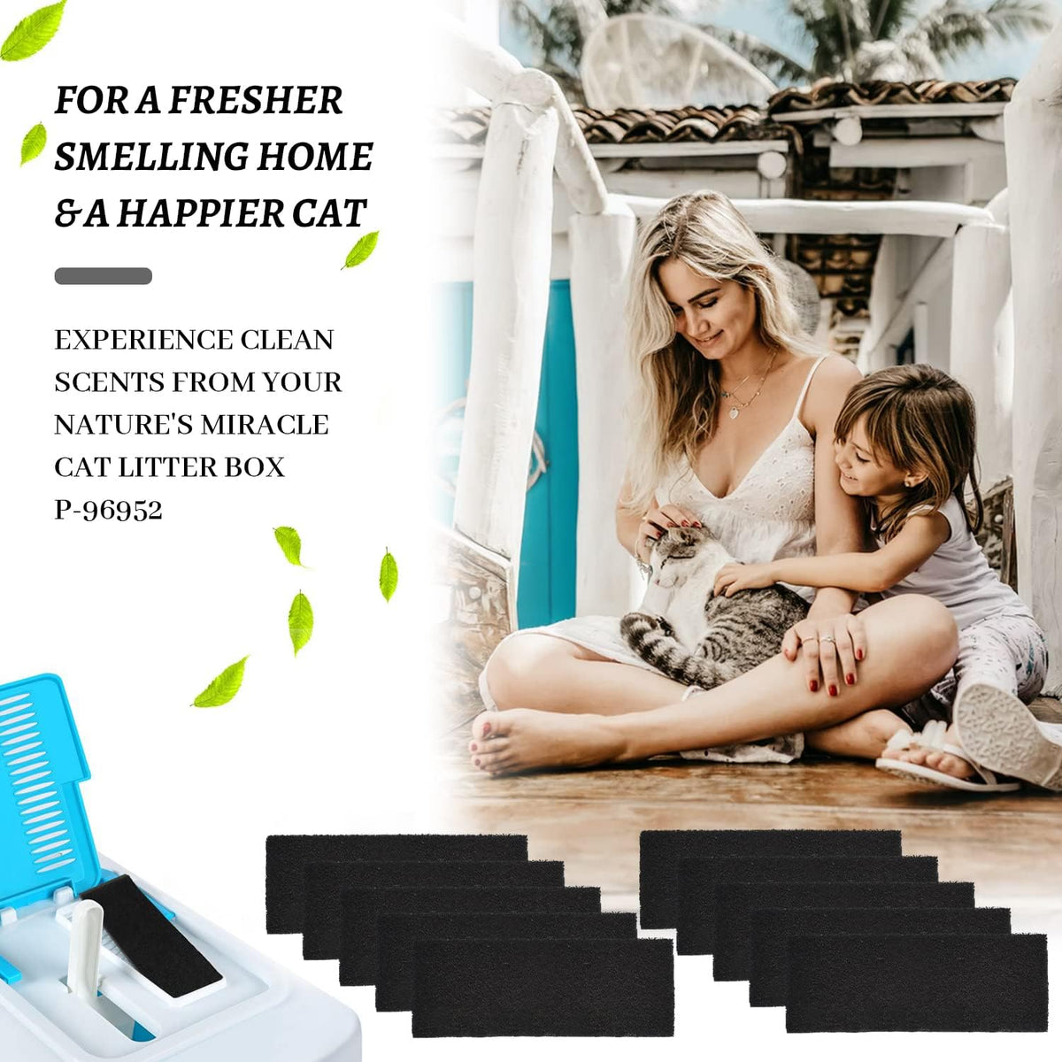 10 Pack Litter Box Carbon Filters Spare Activated Charcoal Filter - image 2