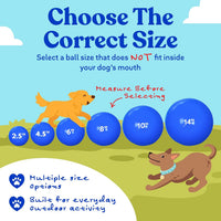 Doggie Dooley Virtually Indestructible Dog Ball - Blue / Large (10 in) - image 4
