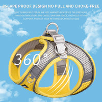 AIITLE Small Dog Harness and Leash Set, Step-in Puppy Pet Vest - S(Chest: 13.5 - 16") / Yellow - image 2
