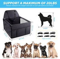 GENORTH Dog Car Seats for Small and Medium Dogs - Cationic Black / Up to 20 lb - image 4