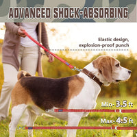AUROTH Bungee Dog Leash for Large Dogs - Red / MAX: 4.5 FT - image 4