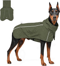 Tuff Pupper Waterproof Dog Raincoat - Woodland Olive / XX-Large (80-115 lbs)