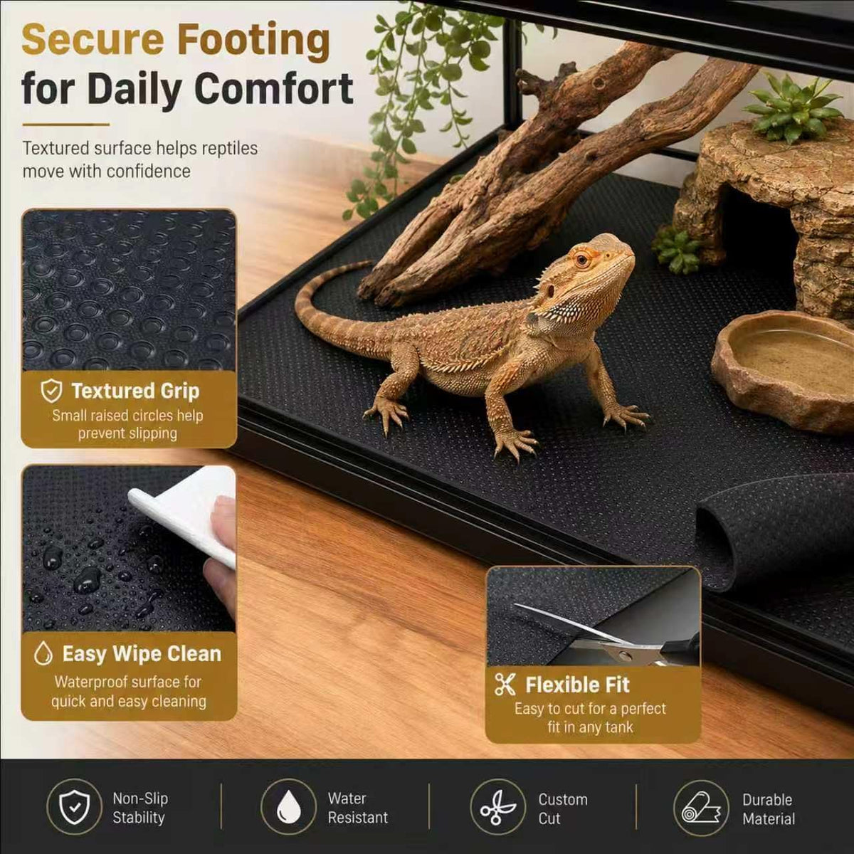 RUNANIA Bearded Dragon Tank Accessories - Large - image 3